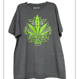 Cypress Hill Large Grey Men’s T-shirt New, Short Sleeve Weed Design